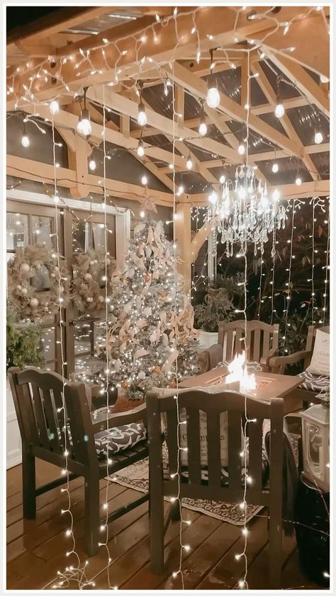 Winter Home Decor Cozy Living Rooms - Never lose this opportunity to get what you need - buy NOW and have what you need and deserve! Winter Home Decor Cozy, Cozy Patio, Christmas Porch, Winter Home Decor, Small Backyard Design, Backyard Patio Designs, Winter House, Outdoor Rooms, Backyard Decor