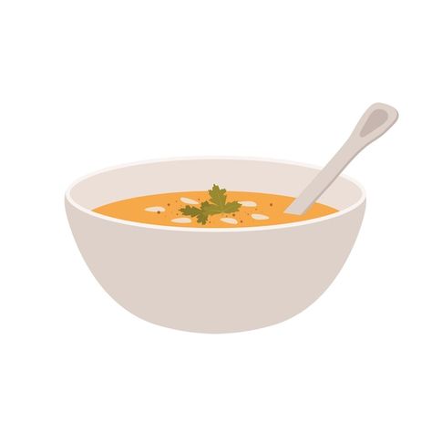 Bowl Of Soup Illustration, Soup Tattoo, Soup Cartoon, Soup Drawing, Soup Painting, Soup Logo, Soup Illustration, Soup Sticker, Bowl Illustration