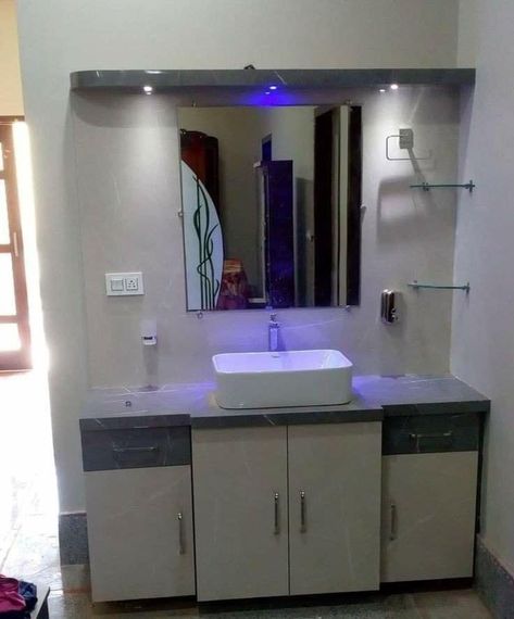 Wash Besing Design, Living Room Washbasin Design, Washroom Vanity Designs, Table Top Wash Basin Ideas, Wash Basin Unit, Bathroom Bowl Sinks, Table Top Wash Basin, Sink Remodel, Small Bathroom Sinks