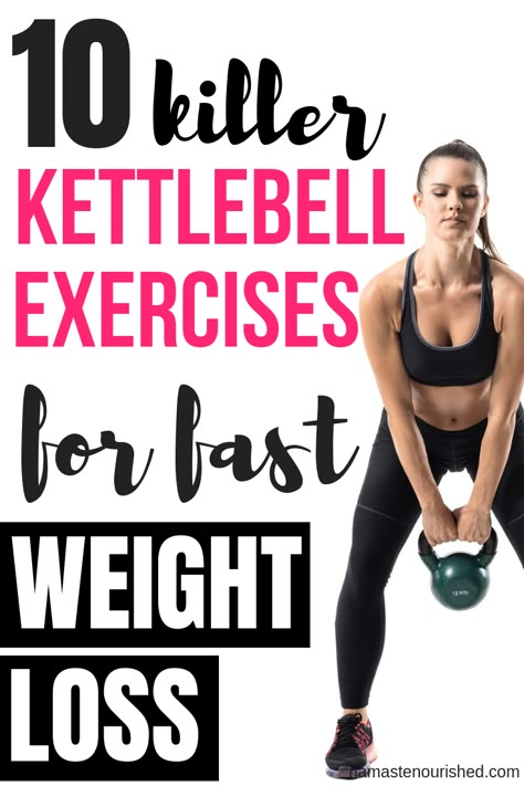 Kettlebell exercises are one of the best ways to lose weight fast. Click through to find out 10 of the best kettlebell exercises for weight loss Kettle Bell Workouts, Best Kettlebell Exercises, Kettle Ball, Bell Workout, Kettle Bells, Kettlebell Exercises, Kettlebell Workouts, Kettle Bell, Trening Fitness