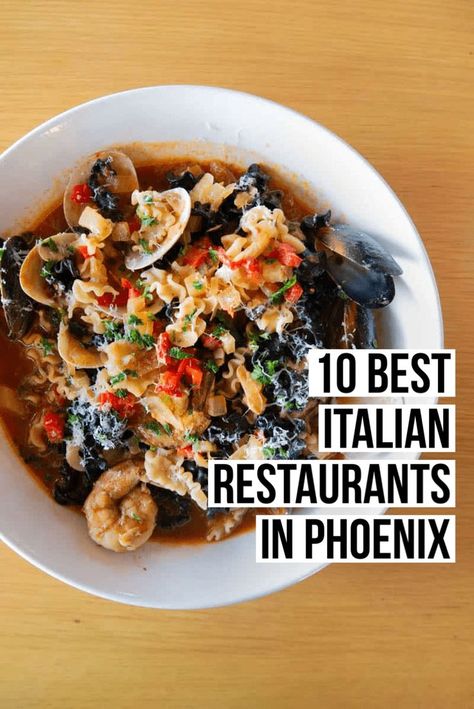 Whether you're craving pizza, pasta, or gelato, we've got you covered in our guide to the best Italian restaurants in Phoenix. Phoenix Restaurants, Pasta Restaurants, Arizona Restaurants, Best Italian Restaurants, Italian Restaurants, Craving Pizza, Pizza Pasta, Italian Restaurant, Restaurant Review