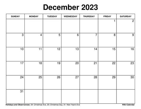 Free Printable December 2023 Calendar Templates With Holidays - Wiki Calendar Dec 2023 Calendar Printable, December January Calendar, Free Calendar Download, January Printable, Printable December Calendar, Blank Calendar Pages, Weather Calendar, Free Monthly Calendar, 2020 Calendar Template