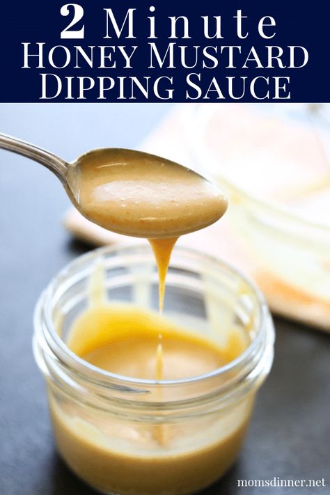 2 Minute Homemade Honey Mustard Sauce made with simple ingredients and makes an amazing dip for chicken fingers! #dips #honeymustard #sauce Dairy Free Sweetened Condensed Milk, Honey Mustard Dipping Sauce Recipe, Frosting Flavors, Vegan Sweetened Condensed Milk, Condensed Milk Recipe, Sweetened Condensed Milk Recipes, Pizza Vegana, Lemon Cream Pies, Honey Mustard Dipping Sauce