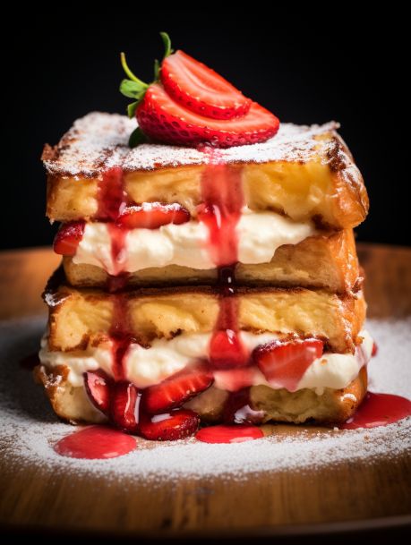 strawberry cheesecake stuffed french toast Stuffed Cheesecake Pancakes, Strawberry Croissant French Toast, Strawberry Cheesecake Stuffed French Toast, Strawberry Shortcake French Toast, Strawberry Cheesecake Stuffed French, French Cheesecake, Strawberry Cheesecake French Toast, Cheesecake Stuffed French Toast, Glazed Strawberries