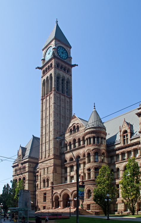 “Old” City Hall - Toronto, Ontario, Canada 🇨🇦 Toronto Old City Hall, Old City Hall Toronto, Toronto Architecture, Old Toronto, Types Of Architecture, Toronto City, Toronto Ontario Canada, Architecture Old, Toronto Ontario