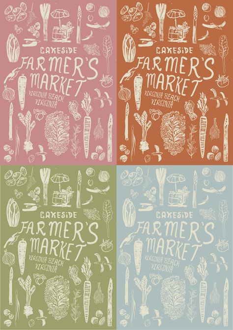 Farmer's Market Handmade Illustration Branding Farmers Market Chalkboard Sign, Dutch Graphic Design, Vintage Farmers Market Aesthetic, Farmers Market Branding, Market Logo Ideas, Farmers Market Signs, Small Farmers Market, Farm Graphic Design, Spring Feast