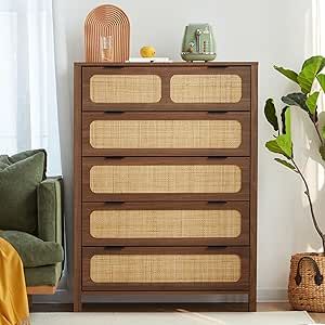 Dresser Rattan, Cane Cabinet, Rattan Drawers, Rattan Dresser, Drawers For Bedroom, Contemporary Dresser, Cabinet Top, Sliding Drawers, Rattan Design