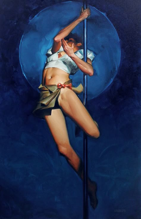 Pole Dance Painting, Pole Dance Reference, Pole Dance Art, The Art Showcase, Art Showcase, Dance Paintings, Alien Concept Art, Traditional Paintings, Anatomy Art