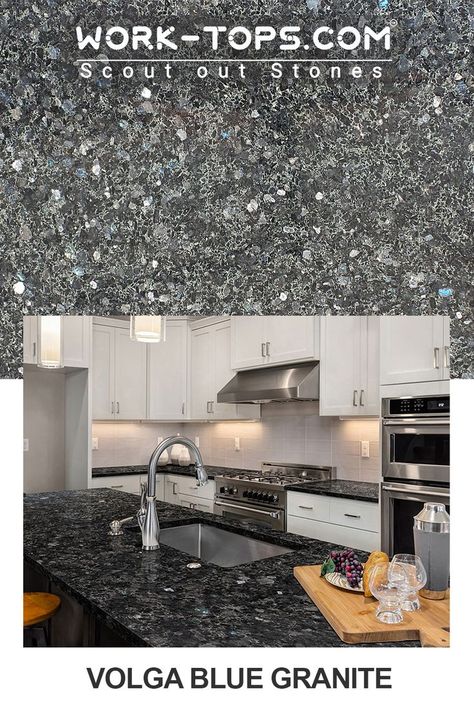 VOLGA BLUE GRANITE Blue Granite Kitchen, Volga Blue Granite, Granite Kitchen Countertop, Blue Granite Countertops, Granite Polish, Granite Kitchen Island, Granite Worktops, Quartz Worktops, Blue Granite