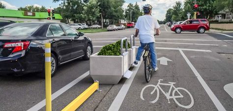 Simple Bike, Road Bike Women, Bike Lane, Cool Bike Accessories, Green Street, Bike Path, Bike Seat, Street Furniture, Bike Rack