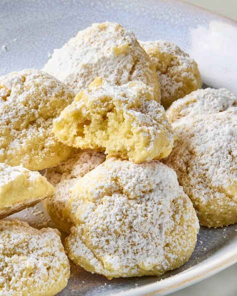 Super-Soft Lemon Cookies Recipe | The Kitchn Cloud Cookies, Sunshine On A Cloudy Day, Chewy Peanut Butter Cookies, Buttery Shortbread Cookies, Frozen Cookie Dough, Lemon Dessert Recipes, Pineapple Upside Down Cake, Lemon Cookies, C Is For Cookie