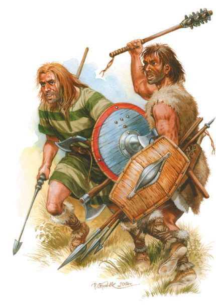 Germanic Warrior, Old Warrior, Germanic Tribes, Roman Warriors, Historical Warriors, Historical Illustration, Ancient Celts, Empire Romain, Ancient Warfare