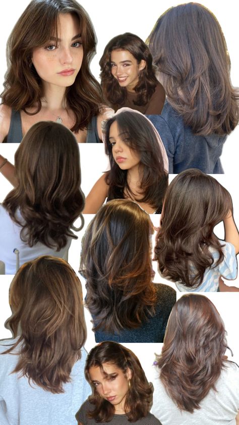 Haircuts For Medium Length Hair, Brown Hair Inspo, Hair Inspiration Long, Layered Haircuts For Medium Hair, Hair Stylies, Haircuts For Medium Hair, Haircuts Straight Hair, Haircuts For Long Hair, Hair Inspo Color