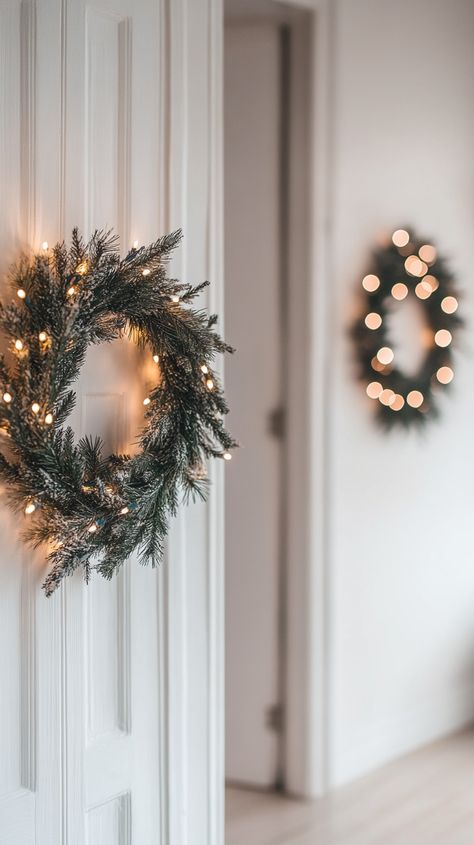 26 Minimalist Christmas Decor Ideas for 2024 Minimalist Christmas Aesthetic, Christmas Aesthetic Minimalist, Minimalist Christmas Wreath, Minimalist Christmas Decor Ideas, White House Christmas Decorations, Orange Christmas Tree, Christmas Banister, Minimalist Holiday Decor, Minimalist Wreath