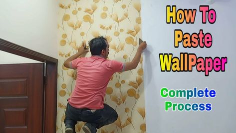 How To Do Wallpaper, Walls Design Ideas, Wallpaper On Wall, Wall Designing, Paste Wallpaper, Homemade Wallpaper, How To Apply Wallpaper, Walls Design, Wallpaper Interior Design