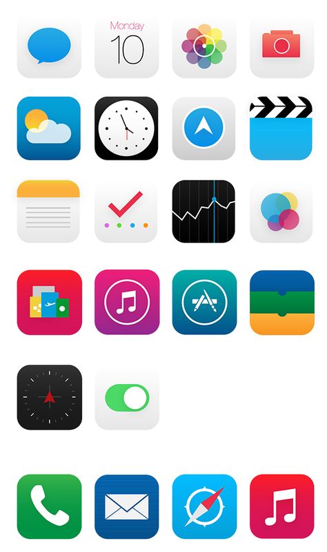 The Quintessential iOS 7 Redesign on Behance Desktop Personalization, Icon Pack Android, Bullet Stickers, Icon Set Design, Zestaw Ikon, Logo Facebook, Phone Deals, Cute App, Simple Icon