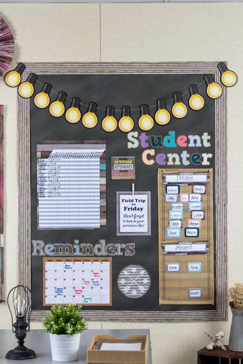 Home Sweet Classroom, Classroom Goals, Classroom Makeover, Modern Classroom, Elementary Classroom Decor, Classroom Board, Student Center, Ela Classroom, 4th Grade Classroom