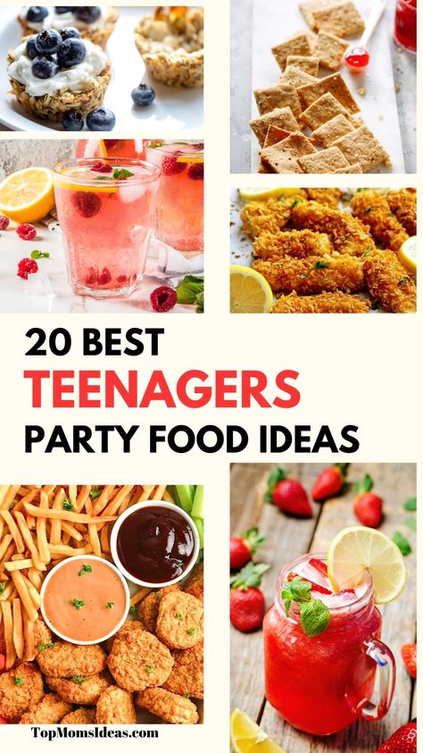 Planning a teen party and need some inspiration for snacks and drinks? Check out these top 20 ideas that are sure to impress! From creative mocktails to delicious finger foods, this list has something for every taste. Whether you're looking for sweet treats or savory bites, these party-perfect options will keep the fun going all night long. Get ready to elevate your party game with these crowd-pleasing favorites that are easy to prepare and guaranteed to be a hit with teens. Teen Party Food, Foods Ideas, Budget Family Meals, Finger Foods Easy, Sleepover Food, Potluck Dishes, Party Food And Drinks, Teen Party