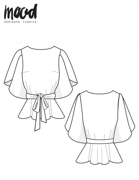 The Karri Top - Free Sewing Pattern - Mood Sewciety Mood Sewciety, Blouse Sewing, Sewing Tops, Free Pdf Sewing Patterns, Shirt Sewing Pattern, Free Sewing Pattern, Sew Ins, Patterns Fashion, Mood Fabrics