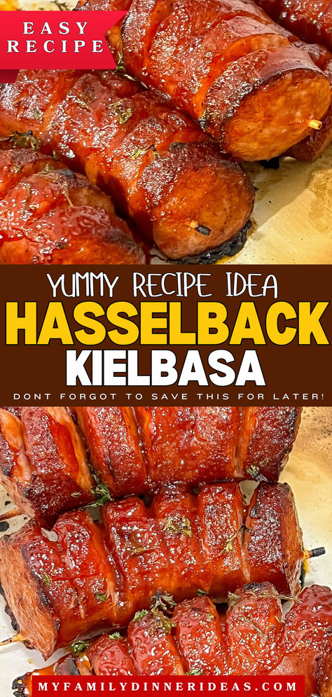 Hasselback Kielbasa Hasselback Kielbasa, Easy Kielbasa Recipes, Polska Kielbasa, Kielbasa Recipes, Savory Dinner, Kielbasa, Indulgent Desserts, Hearty Breakfast, Quick Snacks