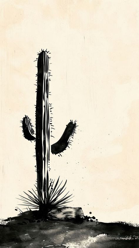 Cactus desert plant ink. | premium image by rawpixel.com / Jigsaw Cactus Graphic Design, Cactus Iphone Wallpaper, Desert Graphic Design, Iphone Wallpaper Minimalist, Cactus Aesthetic, Tree Wallpaper Iphone, Cactus Graphic, Wallpaper Minimalist, Cactus Desert