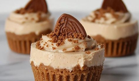 Mini Biscoff cheesecakes are a bite-sized dessert that combines the creamy richness of cheesecake with the spiced caramel flavor of Biscoff cookies. Whether you’re hosting ... Christian Meals, Biscoff Mini Cheesecake, Mini Biscoff Cheesecake, Biscoff Cheesecake Cups, Biscoff Desserts, Biscoff Cheesecake, Cheesecake Cups, Biscoff Cookies, Cookie Crust