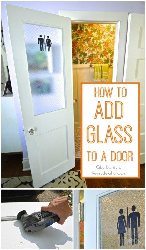 Glass Pane Door, Old Wood Doors, Building A Door, Laundry Room Doors, Door Diy, Laundry Room Diy, Diy Laundry, Door Decals, Glass Bathroom