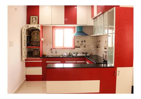 Pooja Room Designs, Health Tricks, Latest Kitchen Designs, Temple Design For Home, Kitchen Modular, Kitchen Cupboard Designs, Happy Home Designer, Pooja Room Door Design, 2 Bedroom Flat