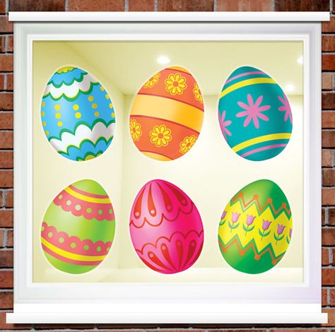 easter easter egg window clings - 11cm £1.99 each Easter Egg Designs, Easter Egg Painting, Scrapbooking Stickers, Egg Painting, Coloring Easter Eggs, Easter Design, Egg Designs, Easter Colors, Easter Egg Decorating