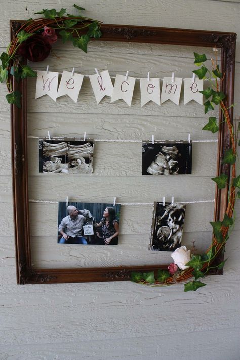 Baby Kaylie ultrasound board soon to come. A good friend of my daughters did this for her shower, such a great idea💕 Polaroid Pictures Display, Groovy Theme, Ultrasound Pictures, Rosé Theme, Baby Shower Brunch, Polaroid Pictures, Coral Flowers, A Good Friend, Country Roses