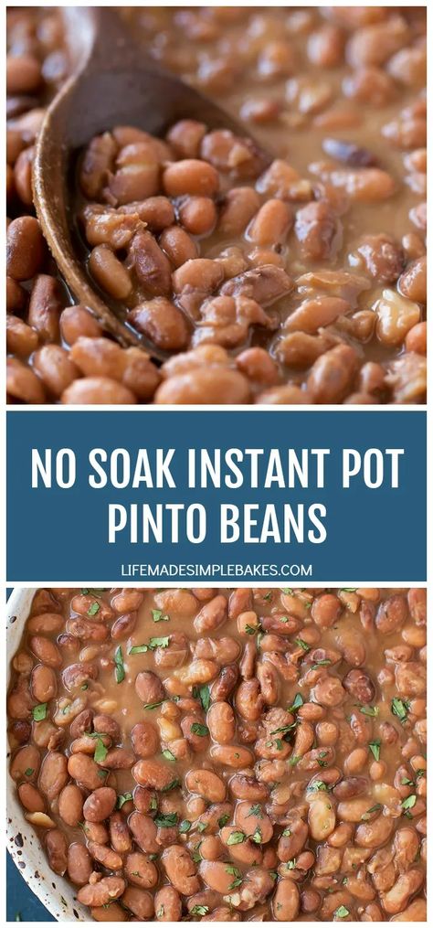 Beans Instapot, Instant Pot Pinto Beans, Instant Pot Beans Recipe, Pinto Bean Recipes, Bean Recipe, Cooking Dried Beans, Rican Food, How To Cook Beans, Easy Instant Pot Recipes