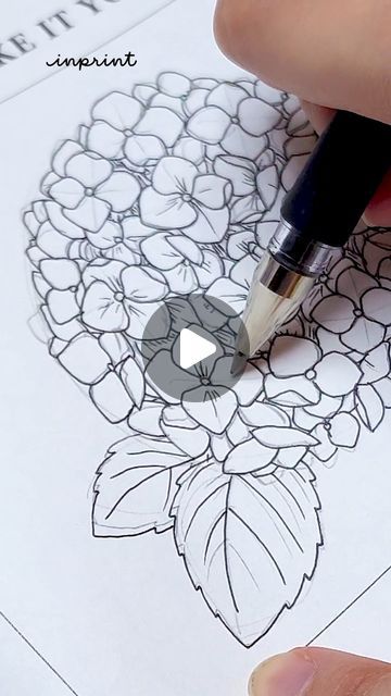 3,712 likes, 16 comments - inprint.xyz on July 5, 2024: "Drawing the Hydrangea flower in my own style 🥰". Hydrangea How To Draw, Draw Hydrangea Step By Step, Hydrangea Art Drawing, How To Draw A Hydrangea, How To Draw Hydrangeas, Hydrangea Flower Drawing, Hydrangea Mosaic, Hydrangea Sketch, Hydrangea Drawing