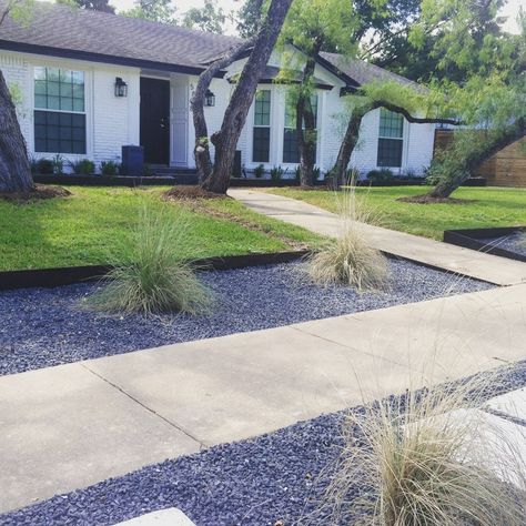 Black Star Gravel Landscaping, Black Gravel Landscaping, Black Star Gravel, Office Landscaping, Rock Yard, Gravel Landscaping, Basalt Rock, Black Basalt, Gravel Garden