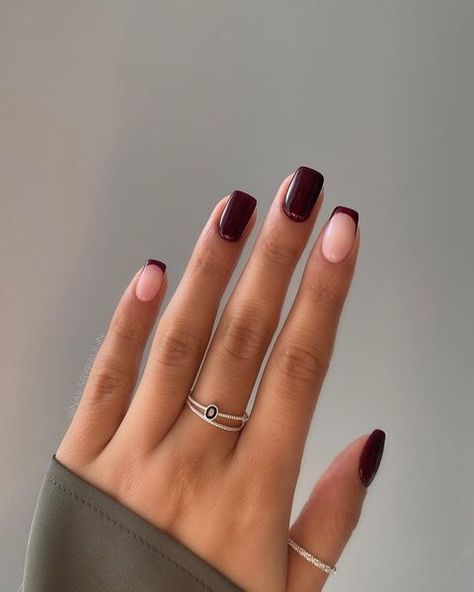 Short Red Nails, Wine Nails, Short Gel Nails, Nude Nail, Nude Nail Designs, Subtle Nails, Smink Inspiration, Casual Nails, Her Nails