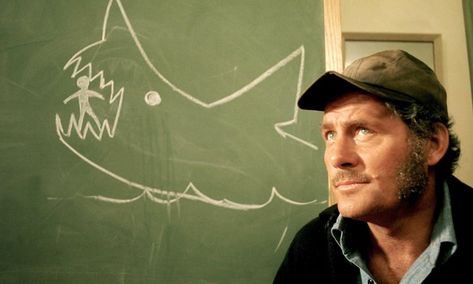 Jaws - Quint Chalkboard #Shark Uss Indianapolis, Film Cult, Robert Shaw, Jaws Movie, Shark Drawing, Summer Movie, Pet Sematary, Scene Image, Cult Movies