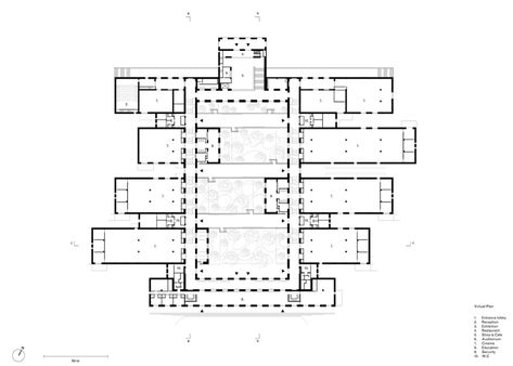 Ecological Architecture, Museum Plan, David Chipperfield Architects, Desert Resort, David Chipperfield, Covered Walkway, Cretaceous Period, Youth Center, Architectural Floor Plans