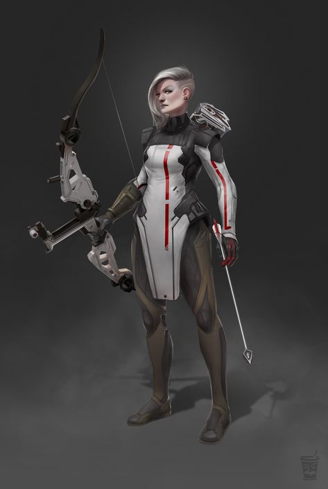 ArtStation - The Archer - Concept, Jair Medina Sci Fi Archer, Project Icarus, Superhero City, Character Design Girl, The Archer, Post Apocalypse, Star Wars Images, Space Opera, Character Modeling