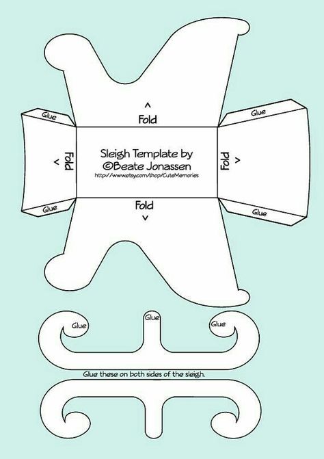 Sled Santa Sleigh Template, Sleigh Template, Diy Christmas Angel Ornaments, Diy Christmas Paper, Printable Christmas Decorations, Christmas Sleigh, Navidad Diy, Santa Sleigh, Christmas Templates