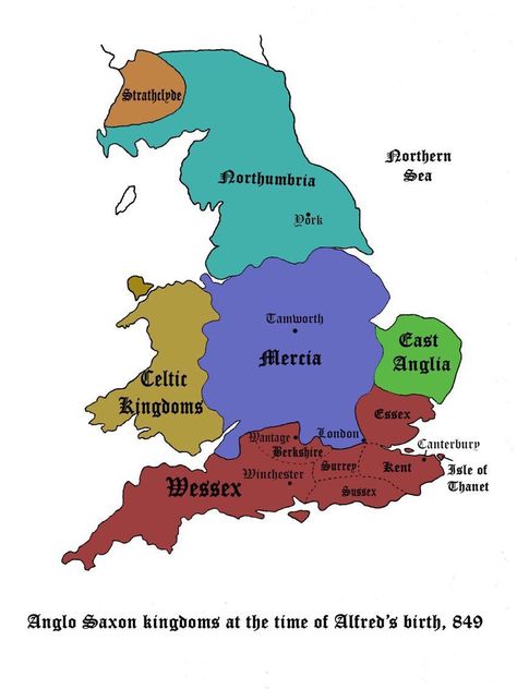 Ancient Britain, Map History, Anglo Saxon Kingdoms, Saxon History, Genealogy Map, Anglo Saxon History, Map Of Britain, Ley Lines, The Dark Ages