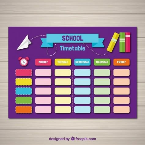 Class Timetable Ideas Classroom Displays, Time Table Chart Ideas For Classroom, School Timetable Template, Timetable Design, Daycare Curriculum, Class Timetable, Timetable Template, Classroom Schedule, School Board Decoration