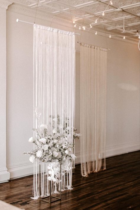 Neutral Wedding Photo Backdrop, Sheer Fabric Backdrop, Draped Fabric Backdrop Photoshoot, White Curtain Background Photoshoot, Shoot Setup, Tension Fabric Backdrop White, Church Backdrop, Photography Studio Decor, Studio Decor