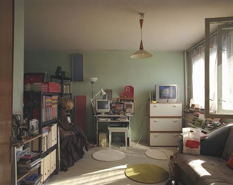 10 Identical Apartments, 10 Different Lives, Documented By Romanian Artist: 6th floor Tiny Studio Apartments, One Room Apartment, Tiny Studio, Inspo Pics, Room Idea, First Apartment, House Room, Apartment Room, Unique Furniture