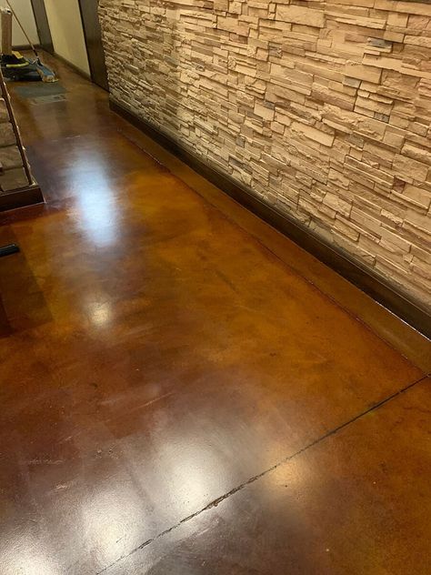 Epoxy Floor Pros Epoxy and Floor Coating Photo Gallery - PaintRite Pros Rustic Epoxy Floor, Metallic Epoxy Floor Colors, Annex Interior, Epoxy Basement Floor Ideas, Basement Epoxy Floor, Epoxy Floors In Home, Epoxy Floor Basement, Concrete Floors In House, Brick Paint Colors