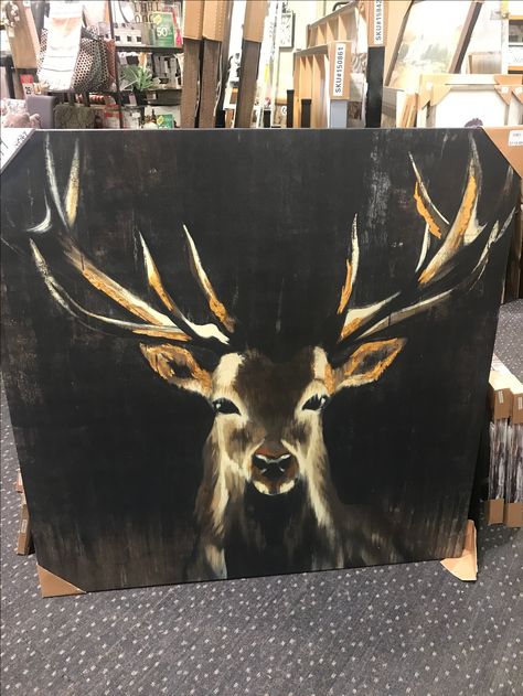 Canvas Painting Ideas For Beginners, Painting Ideas For Beginners, Deer Painting, Canvas For Beginners, Canvas Painting Ideas, Canvas Painting Tutorials, Deer Art, Painting Ideas On Canvas, Simple Acrylic Paintings