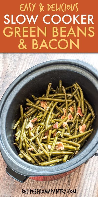 How To Cook Fresh Green Beans In A Crock Pot, Green Beans Recipe Crockpot, Crockpot Green Beans With Bacon, Crockpot Green Beans And Bacon, Fresh Green Beans In Crockpot, Crockpot Fresh Green Beans, Crock Pot Green Beans, Green Beans And Bacon, Beans Recipe Crockpot