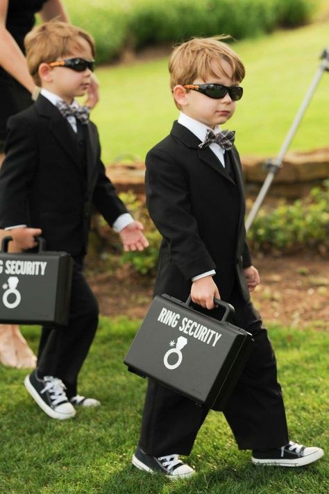 For the ring bearers! Christmas Ring Bearer, Multiple Ring Bearers, Ring Bearer Holder Ideas, 2 Ring Bearers, Older Ring Bearer Outfit, Ring Bearer Aesthetic, Ring Bearer Ideas Unique, Wedding Ring Barrier Ideas, Ring Boy Ideas