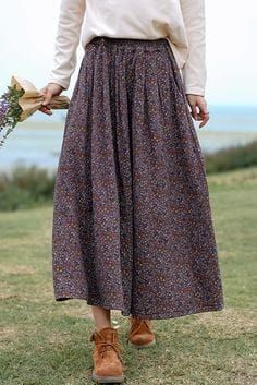 Plus Size Cottagecore Fashion, Flower Season, Look Boho Chic, Cotton Casual Pants, Parisienne Chic, Look Rock, Cottagecore Fashion, Pattern Flower, Fashion Victim