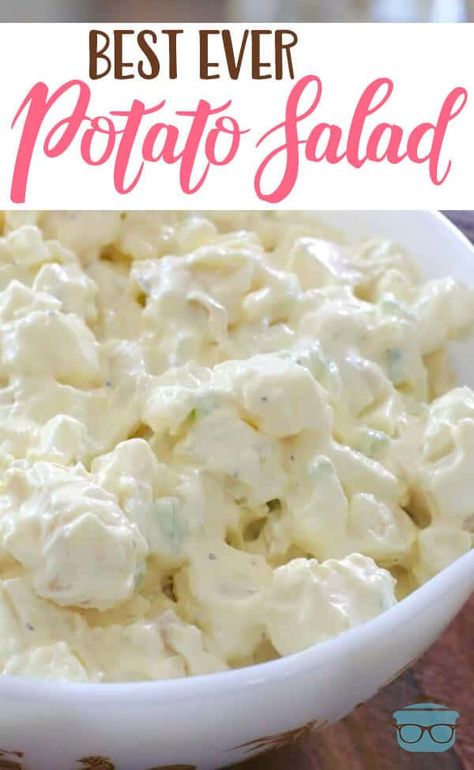 BEST EVER POTATO SALAD (+Video) - Popular #popular #salads #sidedishes Tater Salad, Awesome Salads, Crockpot Cake, American Potato Salad, Potatoes Salad, Picnic Potluck, Potatoe Salad, Best Potato Salad Recipe, Simple Salads