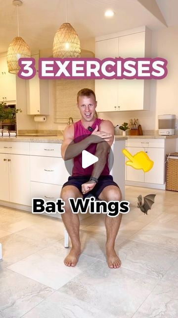 Exercises For Arms, Upper Arm Exercises, Bat Wing Exercises, Arm Workout Videos, Tone Arms Workout, Yoga For Seniors, Arm Exercises, Workout Routines For Beginners, Knee Exercises