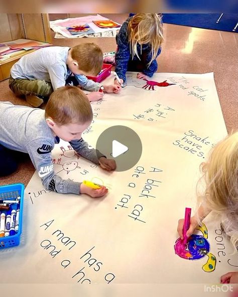 Patty 💜 Kindergarten Teacher on Instagram: "🥳🥳🥳. READ AND DRAw……SENTENCES !!!!! 🎉🎉

We are taking it to the NEXT LEVEL. (🫢see previous post November 28)

Each opportunity to search for meaning is a powerful one. 💜

♦️ An engaging option during  morning choice time. 

♦️ Sentences are decodable based on lessons you have covered with your learners. 

♦️Promotes teamwork and builds community.

♦️Cut the paper into pieces to take home for more practice.💙💜

#thisiskindergarten #letsdothistogether #structuredliteracy #dyslexiasupport #scienceofreadingmatters" Decodable Sentences Kindergarten, Sentences Kindergarten, Phonics Interventions, First Grade Classroom, Kindergarten Teacher, Kindergarten Teachers, Literacy Activities, Community Building, First Grade